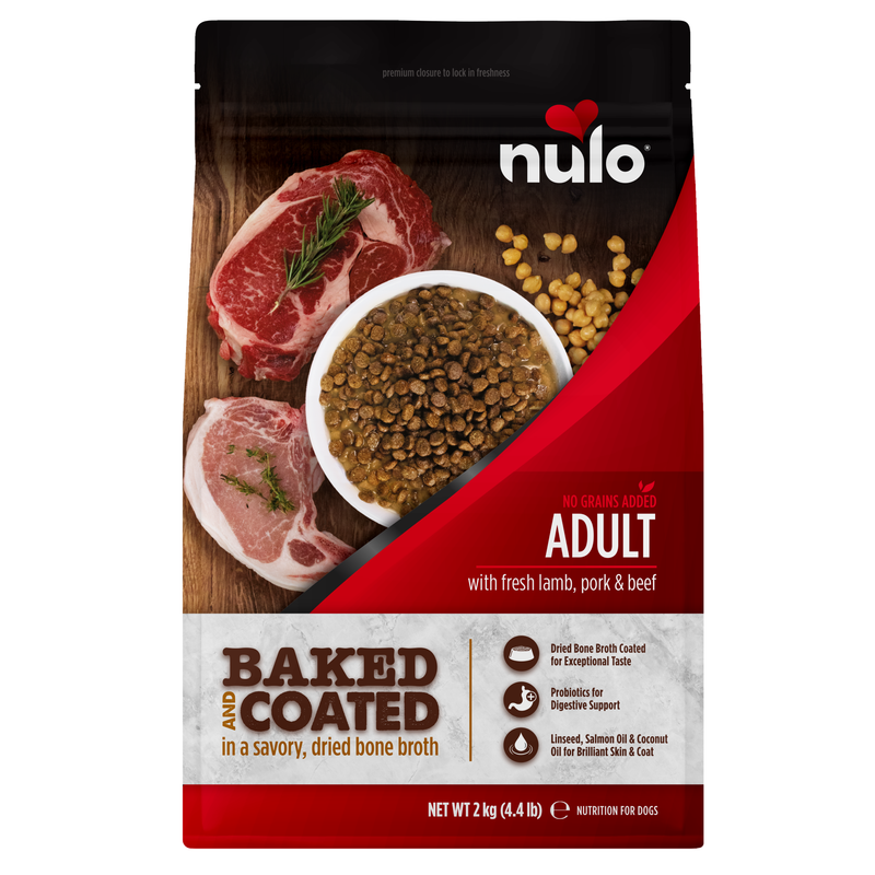 Recette Nulo de morceaux rôtis et enrobés de bœuf, porc et agneau pour adultes